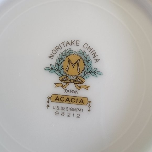 4 Noritake China Japan ACACIA Small Fruit Desert Bowls Golden Floral Pink Roses - Picture 4 of 7